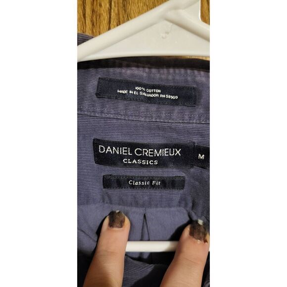 Daniel Cremieux grey corduroy button-down collard dress shirt - Picture 4 of 6